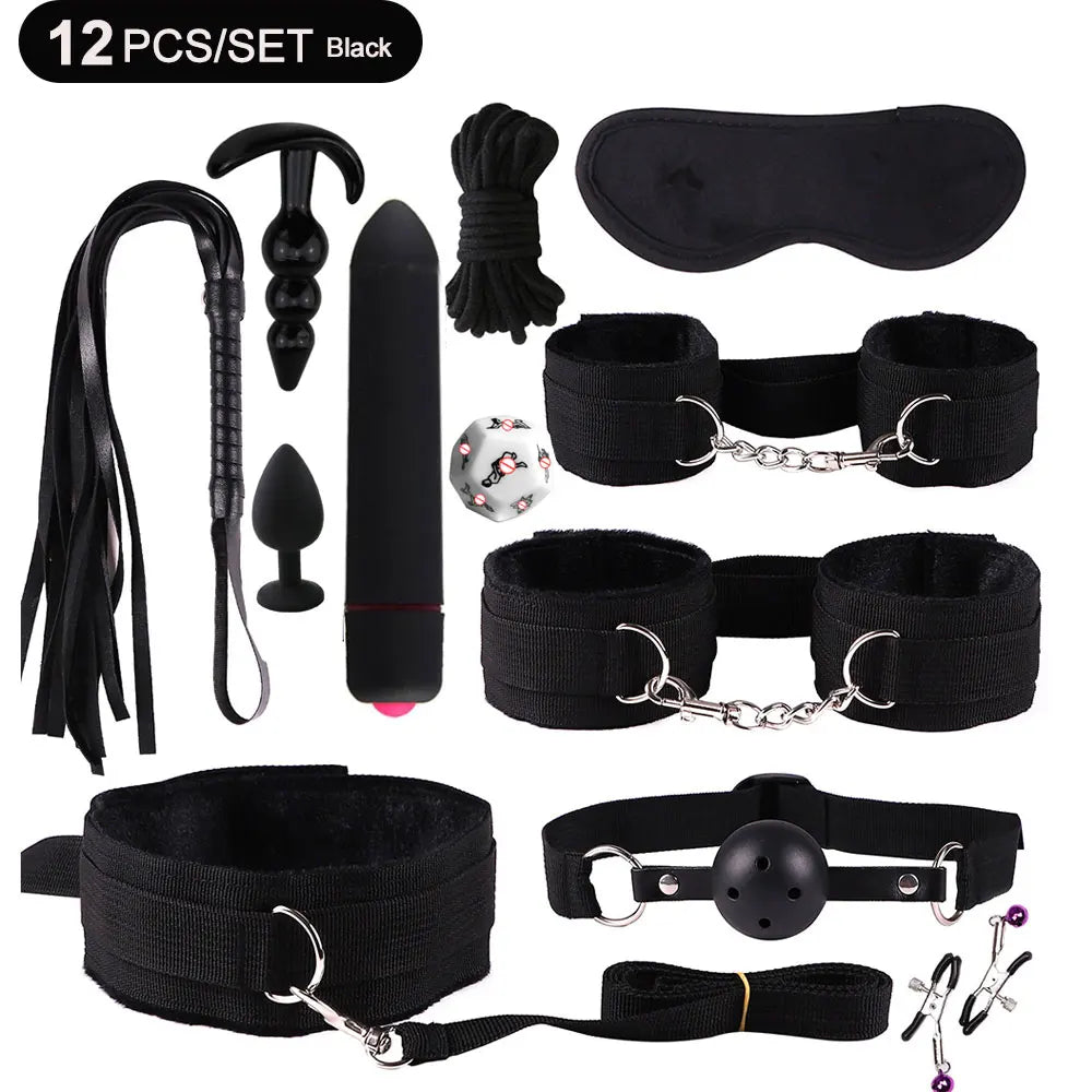 Sexspielzeug für Frauen, BDSM, sexuelles Paar-Set, erotisches Zubehör, Handschellen für die Sitzung, Analplug, Sexspiel, sexy Spielzeug für Erwachsene, Sexyshop