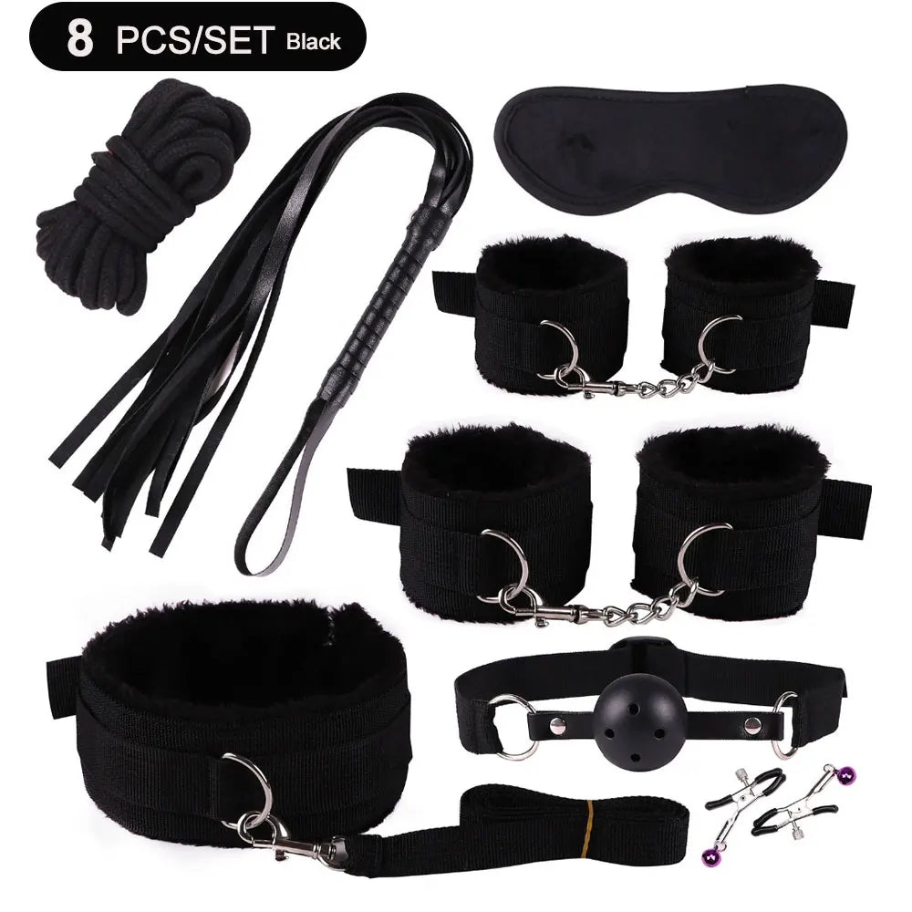 Sexspielzeug für Frauen, BDSM, sexuelles Paar-Set, erotisches Zubehör, Handschellen für die Sitzung, Analplug, Sexspiel, sexy Spielzeug für Erwachsene, Sexyshop