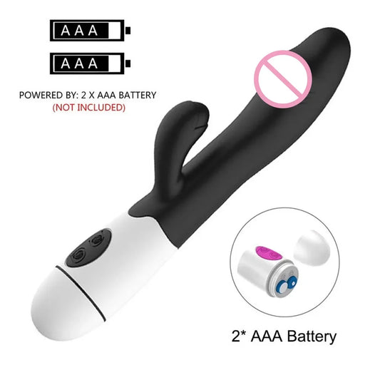 Kaninchen-Vibrator für Frauen, Vagina, G-Punkt, Nippel, Klitoris-Stimulator, stoßender, teleskopischer, rotierender Dildo für Erwachsene, sexy Spielzeug