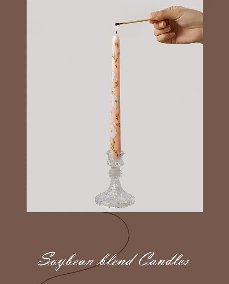 25 cm handbemalte Spitzkerzen, dekorative lange Kerzen, luxuriöse Geschenke für Sie, ästhetische Wohnaccessoires