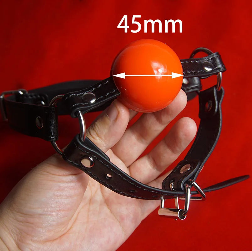 BDSM Mund knebel. Slave Gag Ball,Ball gag mit kurzem Kinnriemen, Bondage, Fesseln, Sexspielzeug für Paare, Spiele für Erwachsene