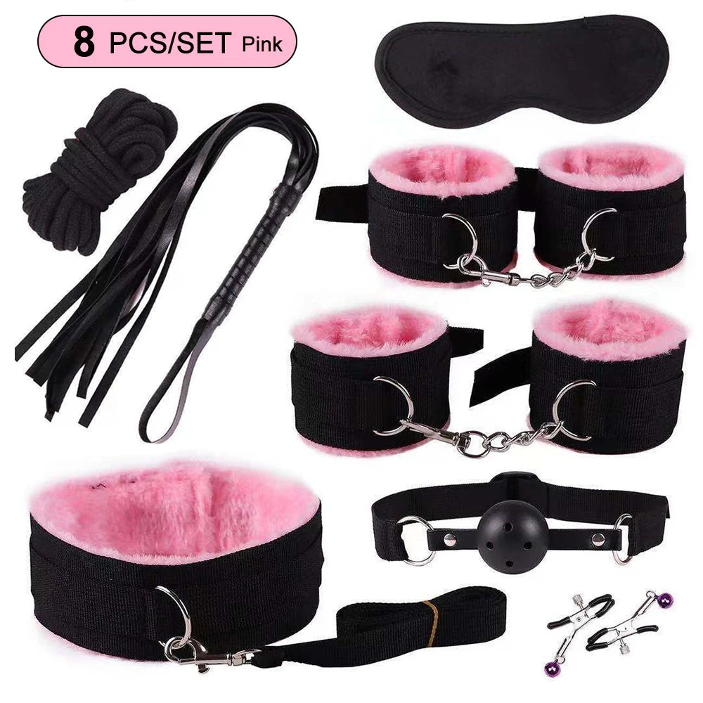 Sexspielzeug für Frauen, BDSM, sexuelles Paar-Set, erotisches Zubehör, Handschellen für die Sitzung, Analplug, Sexspiel, sexy Spielzeug für Erwachsene, Sexyshop