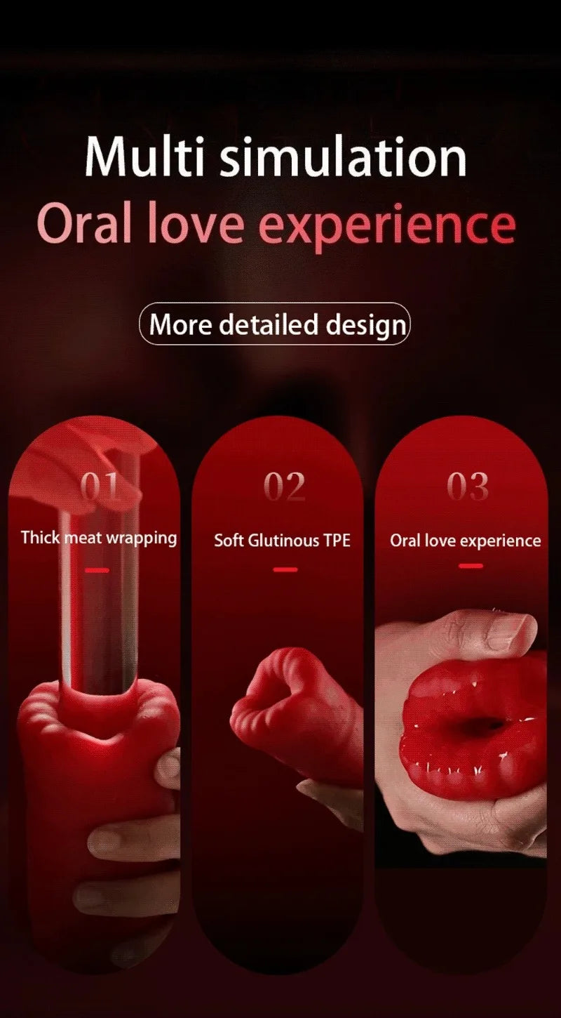 Masturbator für Männer Automatische Saugen Männliche Maschine Oral Vaginal Penis Vibrator Sex Spielzeug für Männer Masturbation Tasse Blowjobs Maschine