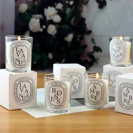 Romantische transparente duftende Duftkerzen, Lichtgeschenk, duftende aromatische Kerzen, Gastgeschenkkerzen, Hochzeitskerzen, Kerzenglas