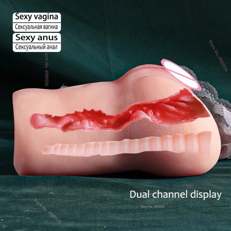 Echtes Vagina-Spielzeug, Sexpuppe, Masturbatoren, Sext-Spielzeug für Männer, Silikon-Pussies, erotisches Spielzeug, Gadgets, 2-in-1-Muschi für Männer, 18 Muschi, Anal