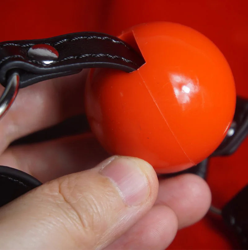 BDSM Mund knebel. Slave Gag Ball,Ball gag mit kurzem Kinnriemen, Bondage, Fesseln, Sexspielzeug für Paare, Spiele für Erwachsene