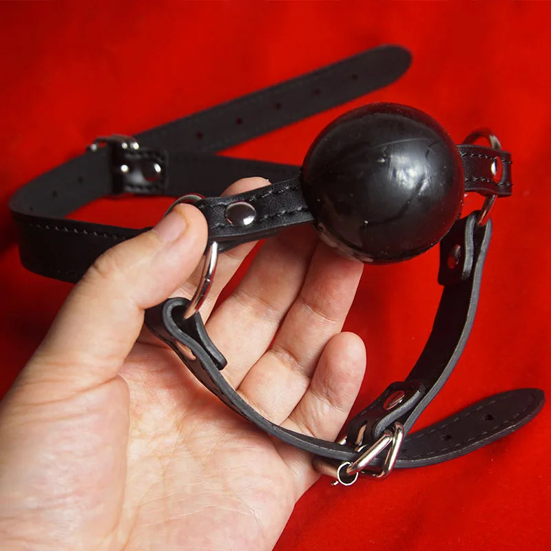BDSM Mund knebel. Slave Gag Ball,Ball gag mit kurzem Kinnriemen, Bondage, Fesseln, Sexspielzeug für Paare, Spiele für Erwachsene