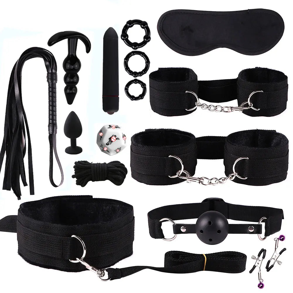 Sexspielzeug für Frauen, BDSM, sexuelles Paar-Set, erotisches Zubehör, Handschellen für die Sitzung, Analplug, Sexspiel, sexy Spielzeug für Erwachsene, Sexyshop