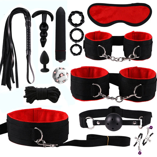 Sexspielzeug für Frauen, BDSM, sexuelles Paar-Set, erotisches Zubehör, Handschellen für die Sitzung, Analplug, Sexspiel, sexy Spielzeug für Erwachsene, Sexyshop