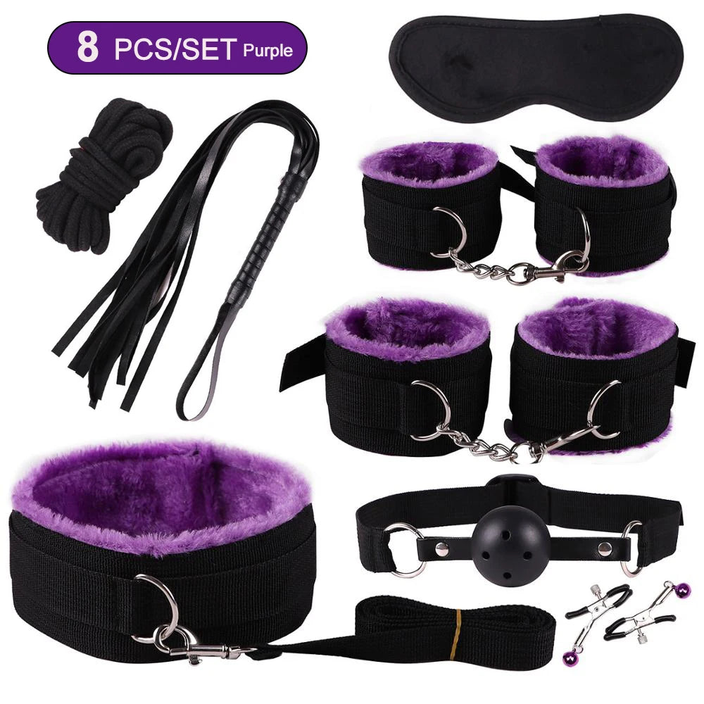 Sexspielzeug für Frauen, BDSM, sexuelles Paar-Set, erotisches Zubehör, Handschellen für die Sitzung, Analplug, Sexspiel, sexy Spielzeug für Erwachsene, Sexyshop