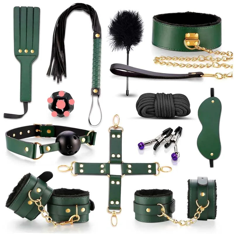 NEUE Paare verwenden BDSM-Sexspielzeuge, Sex-Bondage-BDSM-Set, 12-teiliges Set, Bondage-Set, erwachsenes weibliches Spielzeug, Produkte für Erwachsene, Training für Männer und
