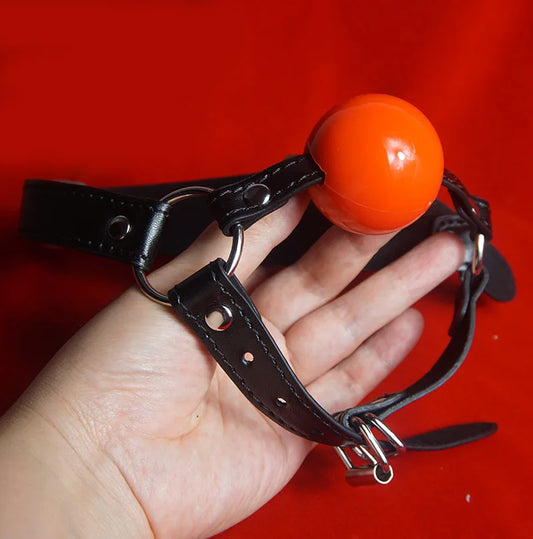 BDSM Mund knebel. Slave Gag Ball,Ball gag mit kurzem Kinnriemen, Bondage, Fesseln, Sexspielzeug für Paare, Spiele für Erwachsene
