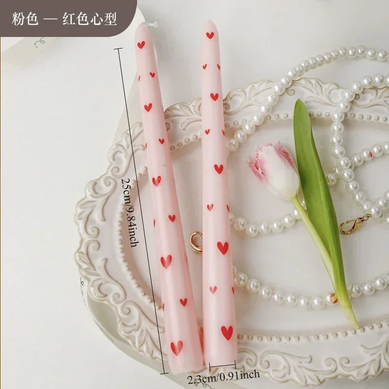 25 cm handbemalte Spitzkerzen, dekorative lange Kerzen, luxuriöse Geschenke für Sie, ästhetische Wohnaccessoires