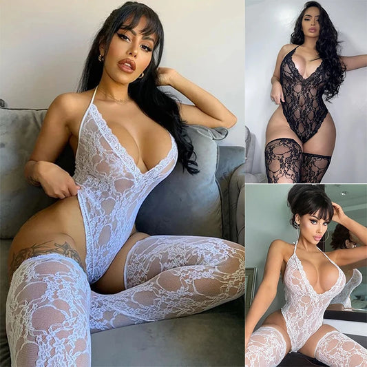 Sexy Frau Dessous Fishnet Mesh Strümpfe Porno Bodystocking Für Erotische Body Offenen Schritt Strumpfhosen Hohe Taille Strumpfhosen
