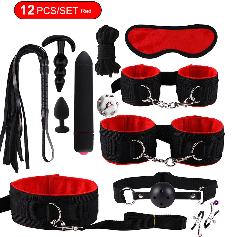 Sexspielzeug für Frauen, BDSM, sexuelles Paar-Set, erotisches Zubehör, Handschellen für die Sitzung, Analplug, Sexspiel, sexy Spielzeug für Erwachsene, Sexyshop